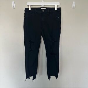 Abercrombie & Fitch Super Skinny Ankle Jeans Black 30 X Short‎ Mid Rise